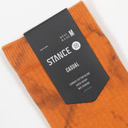 STANCE Claze Tie Dye Crew Socks in ORANGE