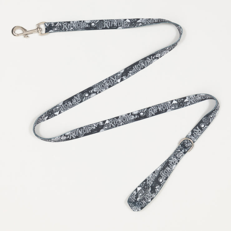RIPNDIP Dark Twisted Fantasy Pet Leash in BLACK & WHITE
