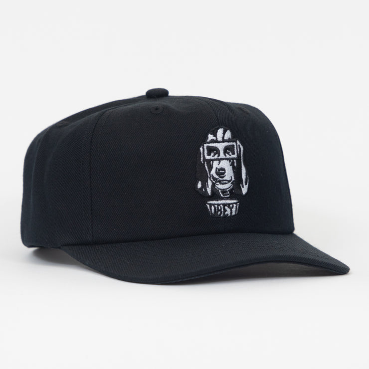 OBEY Dawg 6 Panel Classic Snapback Cap in BLACK