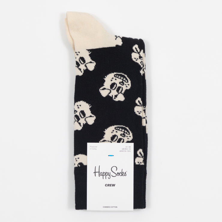 HAPPY SOCKS Dog Print Socks in BLACK