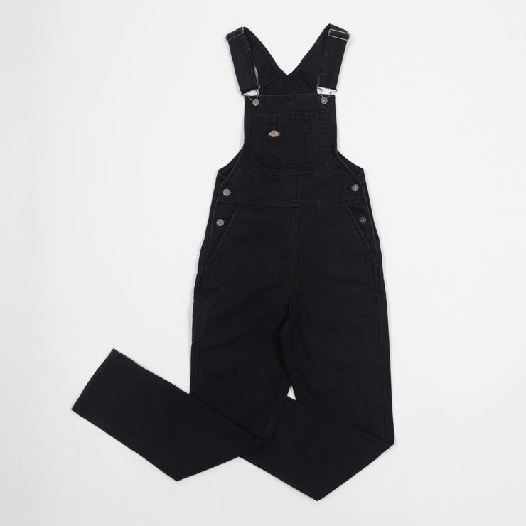 Womens DICKIES Duck Canvas Overalls in BLACK CACTWS UK