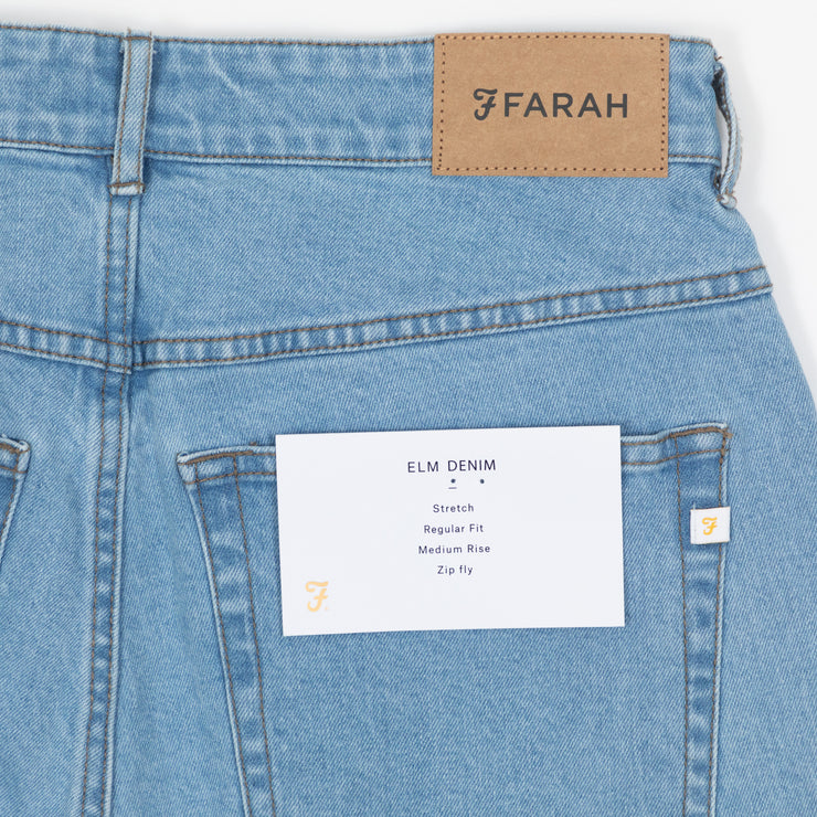 FARAH Elm Stretch Denim Jeans in LIGHT BLUE DENIM