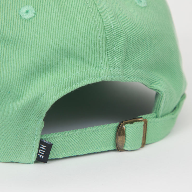 HUF Essentials Triple Triangle Logo 6 Panel Cap in BASIL GREEN