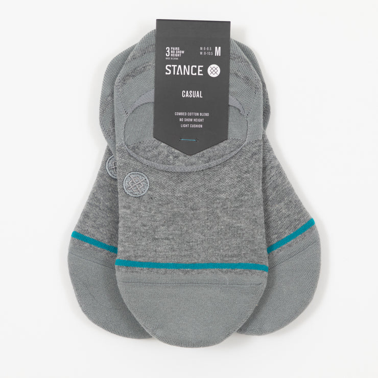 STANCE 3 Pack No Show Socks in GREY