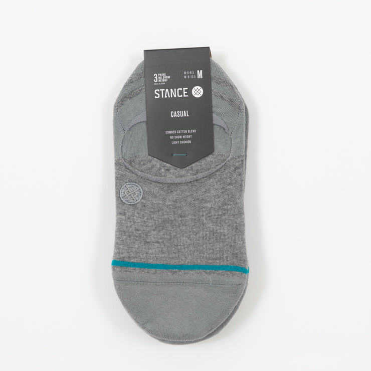 STANCE 3 Pack No Show Socks in GREY
