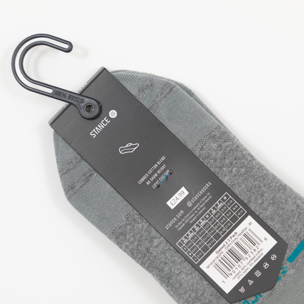 STANCE 3 Pack No Show Socks in GREY