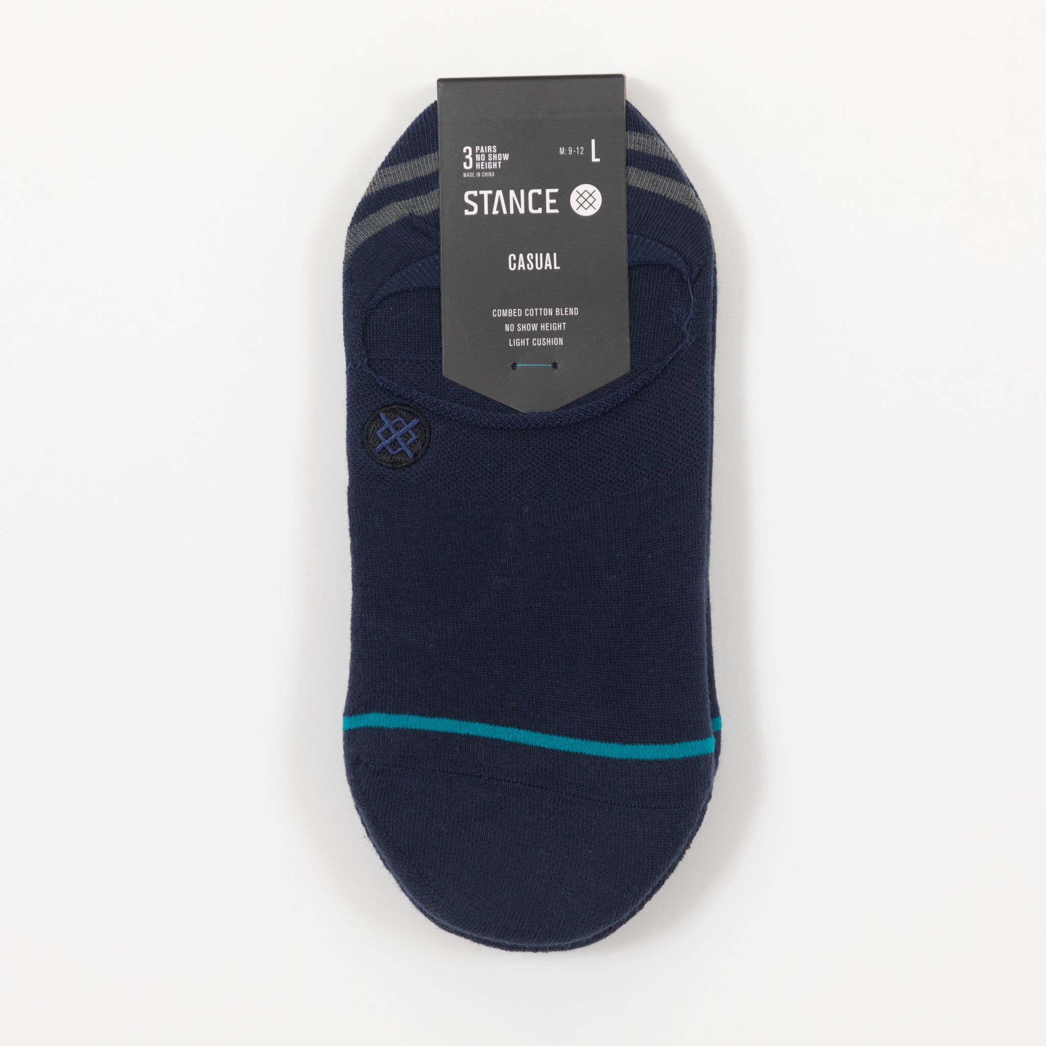 STANCE 3 Pack No Show Socks in NAVY