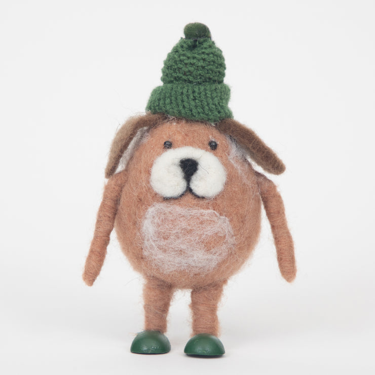 Hagen Hound with Green Hat Christmas Ornament