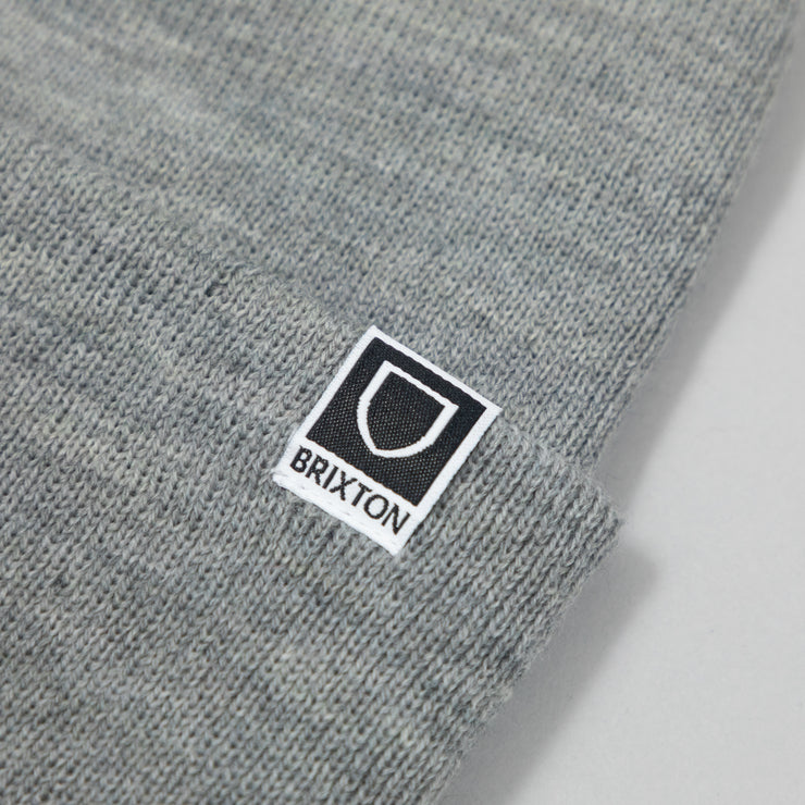 BRIXTON Harbor Beta Watch Cap Beanie in HEATHER GREY