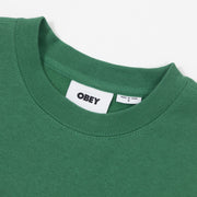 OBEY Hound Crew Sweatshirt in PALM LEAF