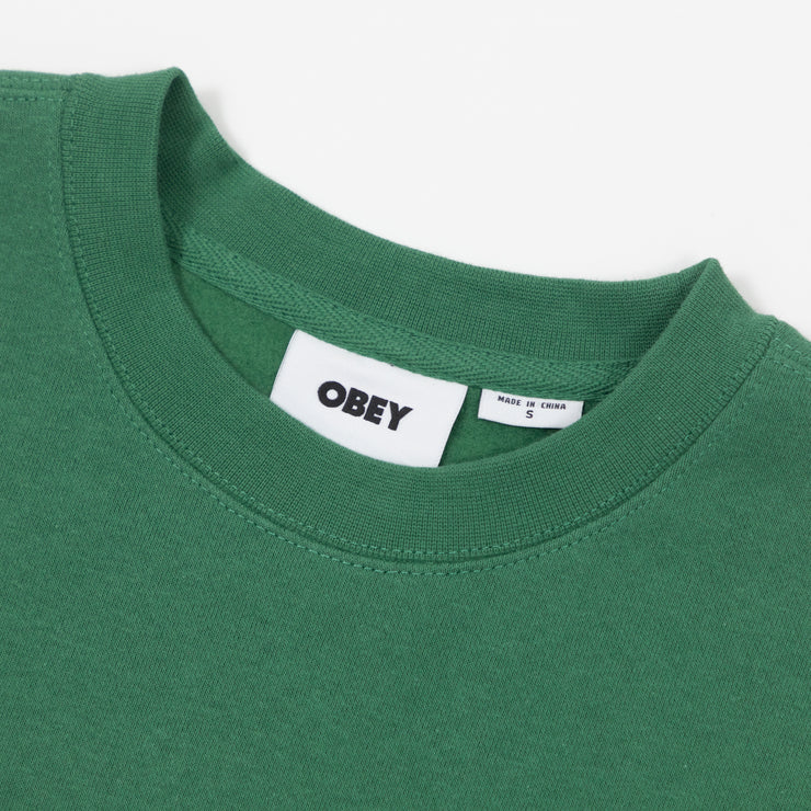 OBEY Hound Crew Sweatshirt in PALM LEAF
