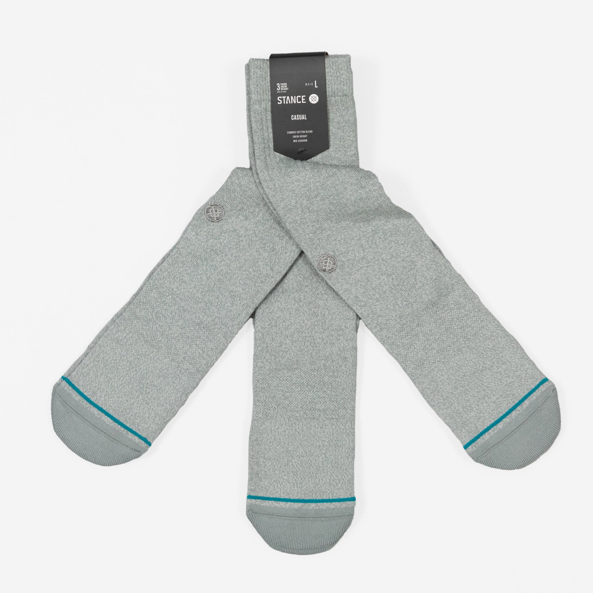 STANCE Icon 3 Pack Socks in GREY