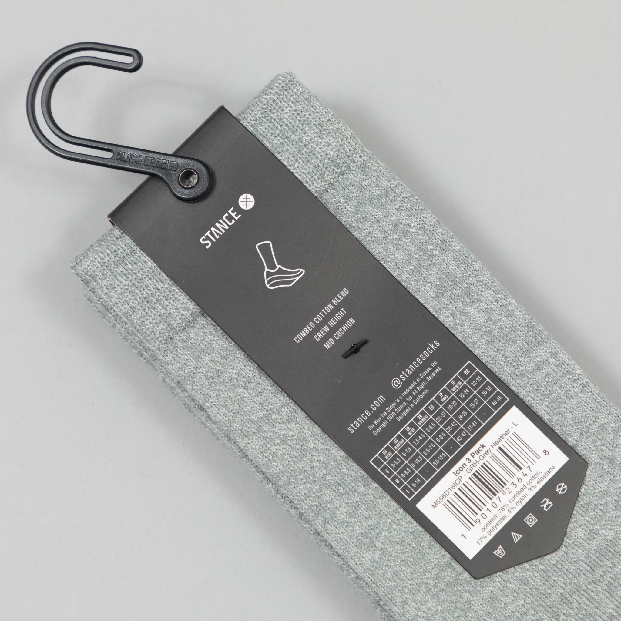 STANCE Icon 3 Pack Socks in GREY