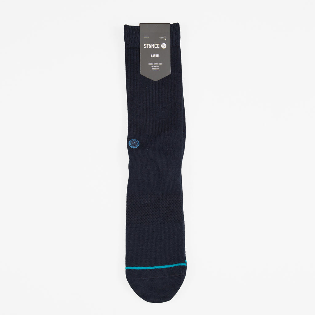 STANCE Icon Classic Crew Socks in DARK NAVY