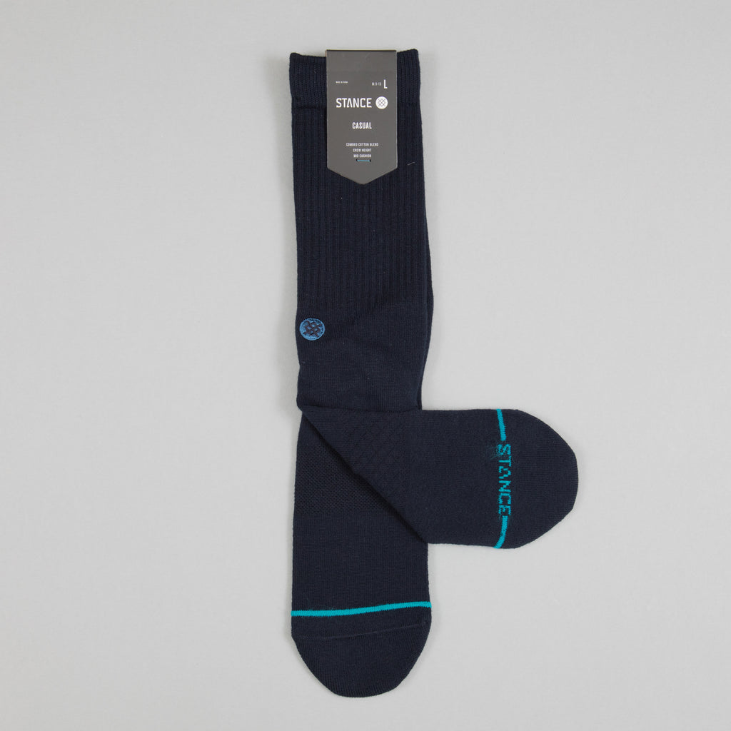 STANCE Icon Classic Crew Socks in DARK NAVY