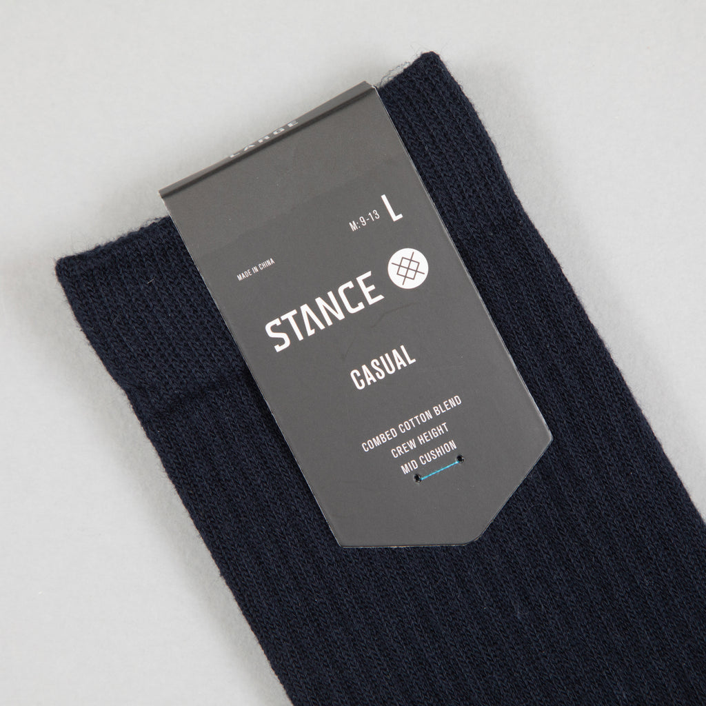 STANCE Icon Classic Crew Socks in DARK NAVY