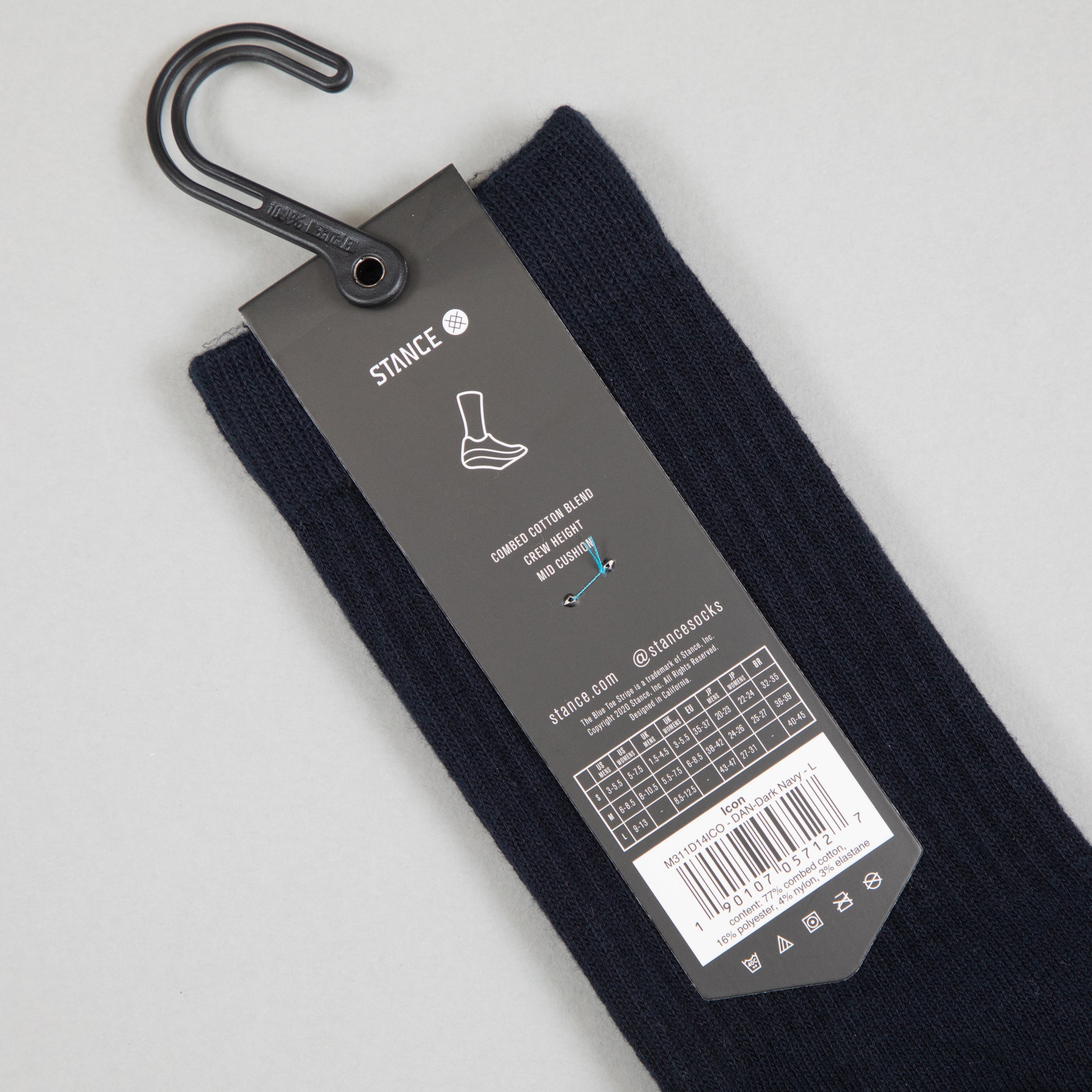 STANCE Icon Classic Crew Socks in DARK NAVY