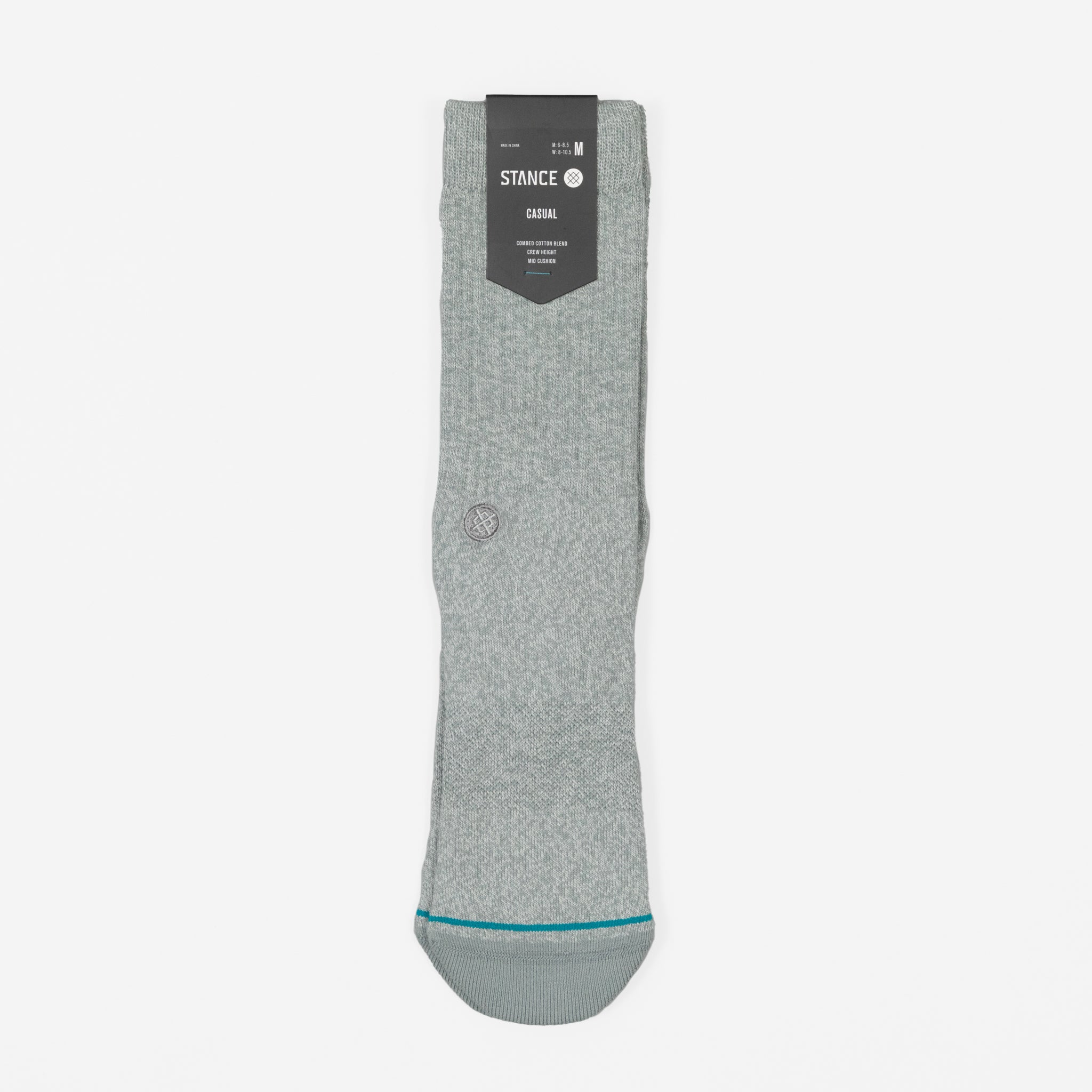 STANCE Icon Classic Crew Socks in GREY