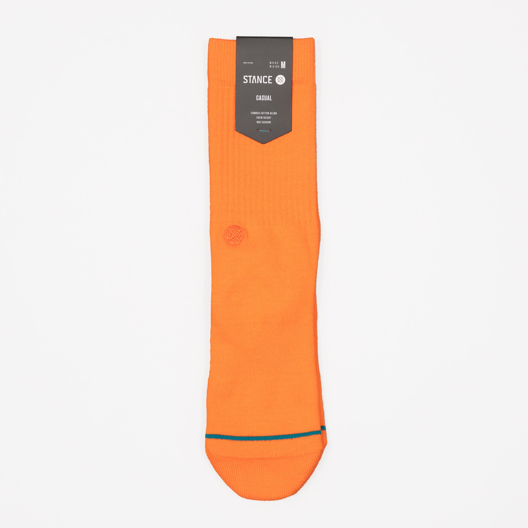 STANCE Icon Classic Crew Socks in ORANGE