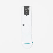 STANCE Icon Classic Crew Socks in WHITE