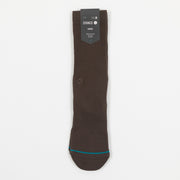 STANCE Icon Classic Crew Socks in BROWN