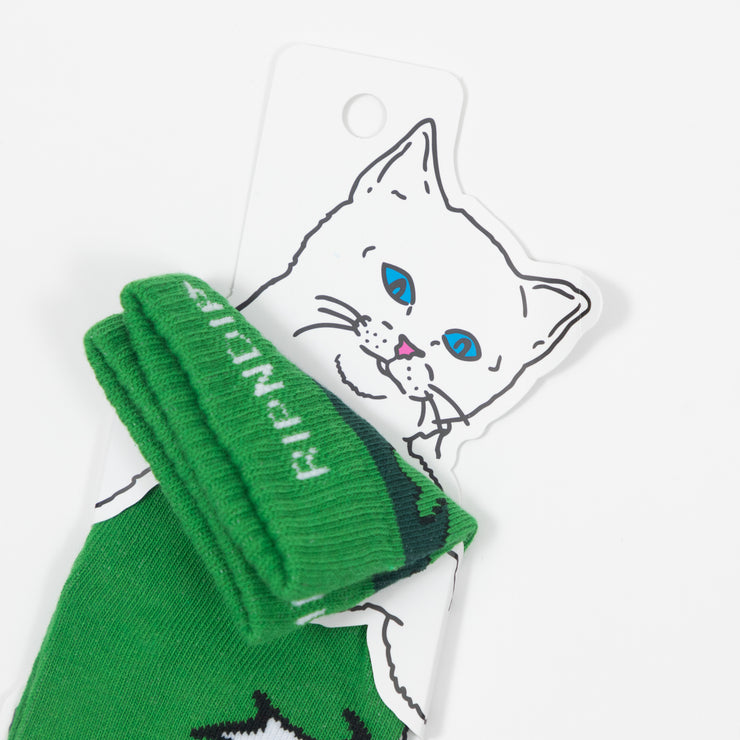 RIPNDIP Imma Head Out Socks in GREEN