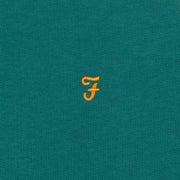 FARAH Jim Quarter Zip Sweatshirt in MALLARD GREEN