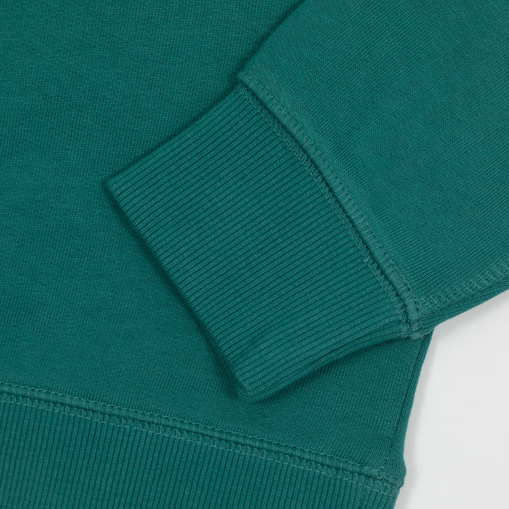 FARAH Jim Quarter Zip Sweatshirt in MALLARD GREEN