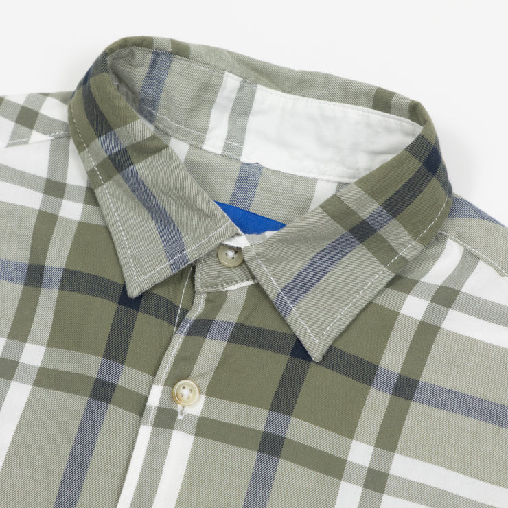 JACK & JONES Joshua Lightweight Check Shirt in OLIVE GREEN
