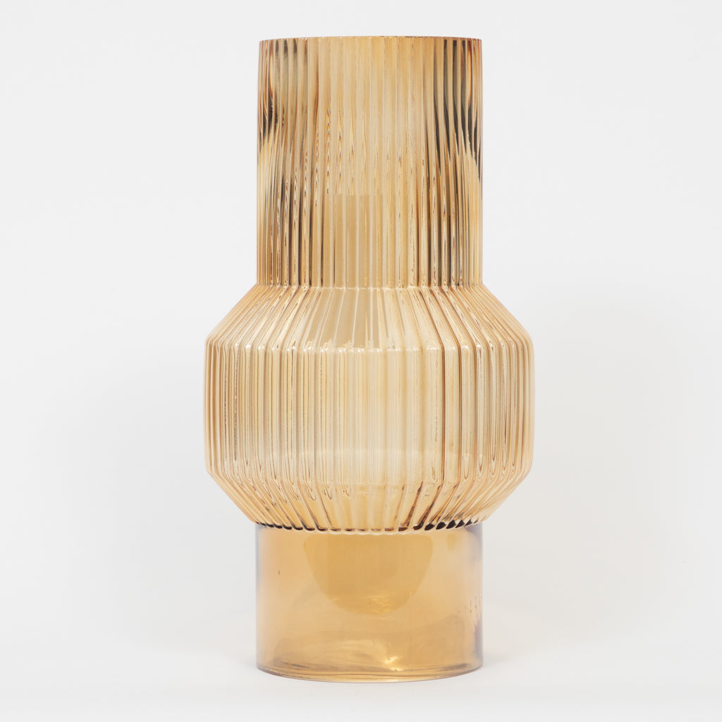 LIGHT & LIVING Leila Glass Vase in BROWN (Large)