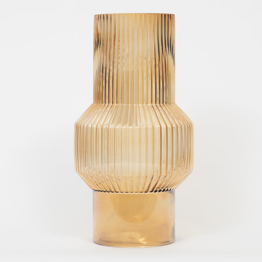 LIGHT & LIVING Leila Glass Vase in BROWN (Large)