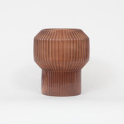 LIGHT & LIVING Leila Glass Vase in DARK BROWN (Small)