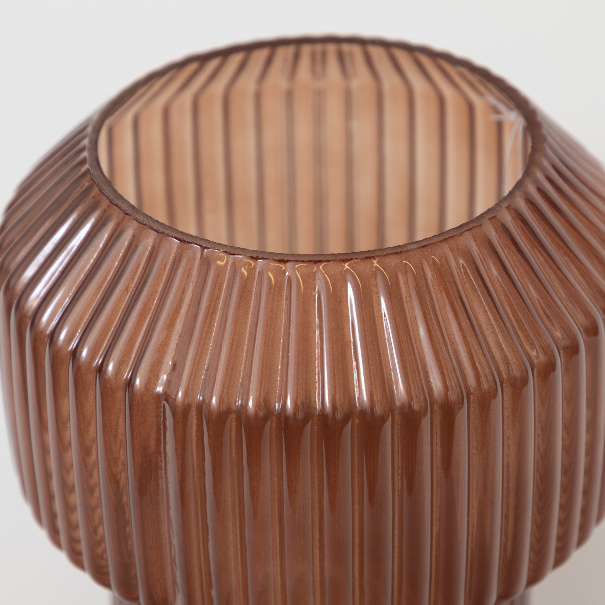 LIGHT & LIVING Leila Glass Vase in DARK BROWN (Small)