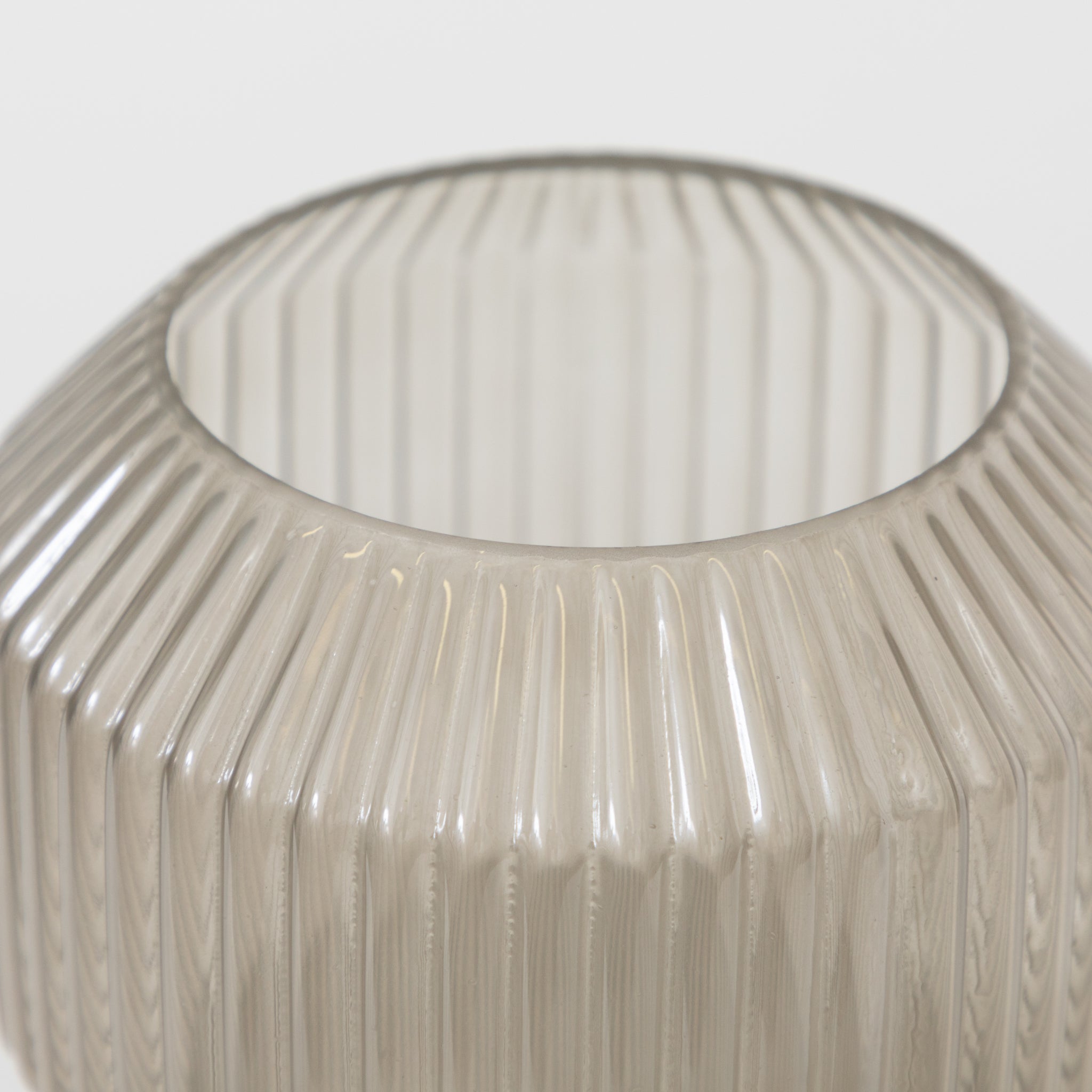 LIGHT & LIVING Leila Glass Vase in WARM GREY (Small)