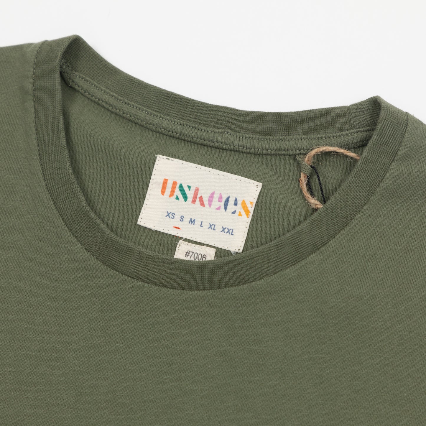 USKEES Loose Fit Short Sleeve T-Shirt in ARMY GREEN