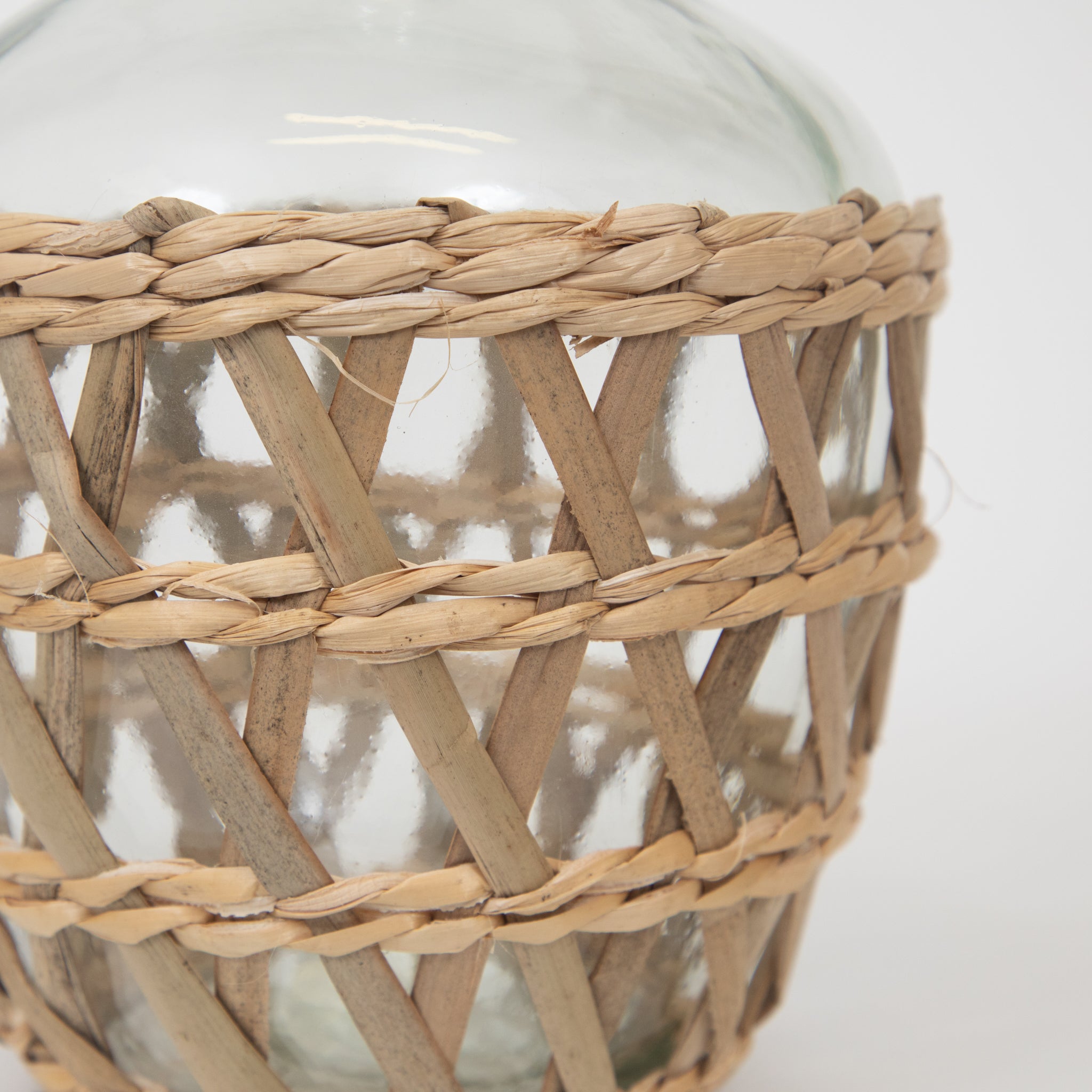 Maluku Bottle Glass & SeaGrass Vase