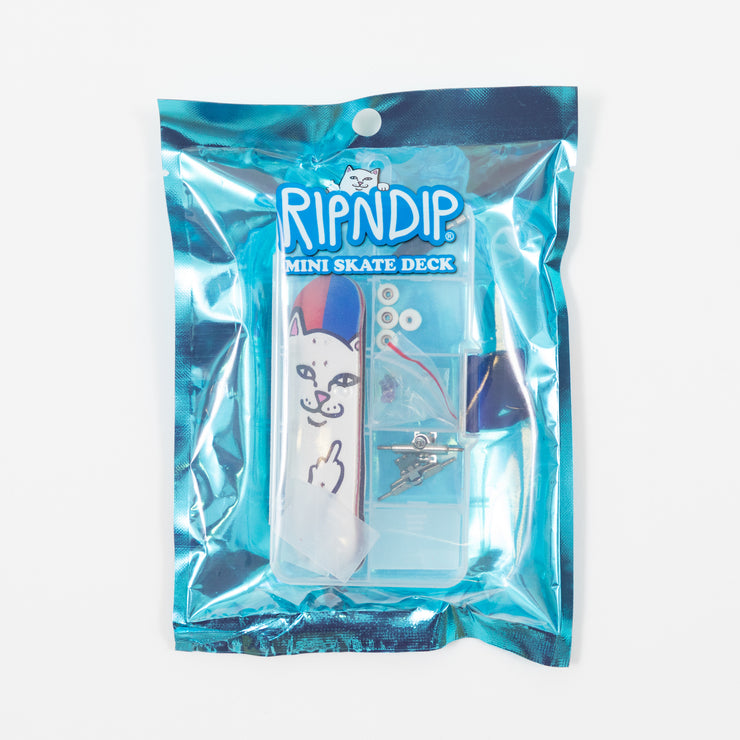 RIPNDIP Nerm In Heck Mini Finger Tech Skateboard Deck in RED & BLUE