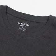 JACK & JONES Organic Cotton Basic Slim T-Shirt in CHARCOAL GREY