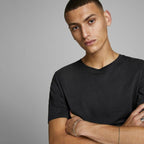 JACK & JONES Organic Cotton Basic T-Shirt in BLACK