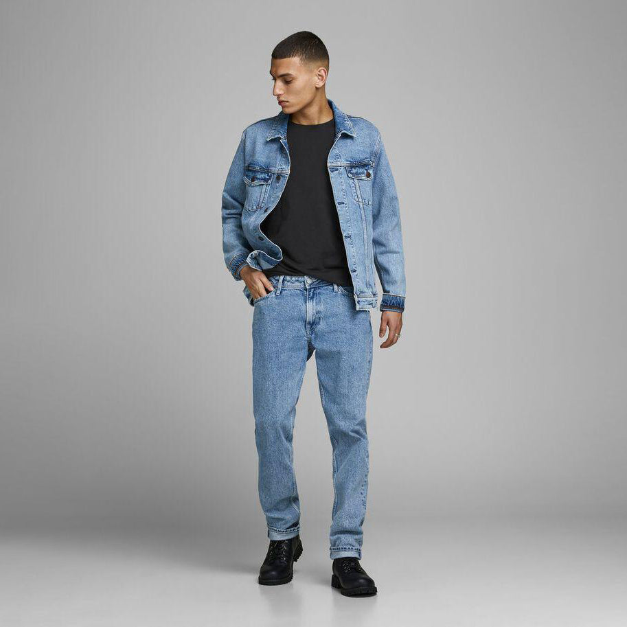 JACK & JONES Organic Cotton Basic T-Shirt in BLACK