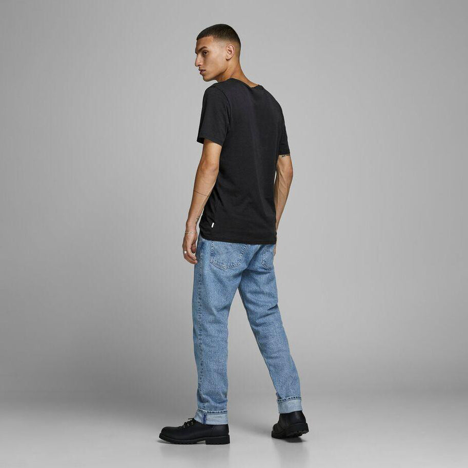 JACK & JONES Organic Cotton Basic T-Shirt in BLACK