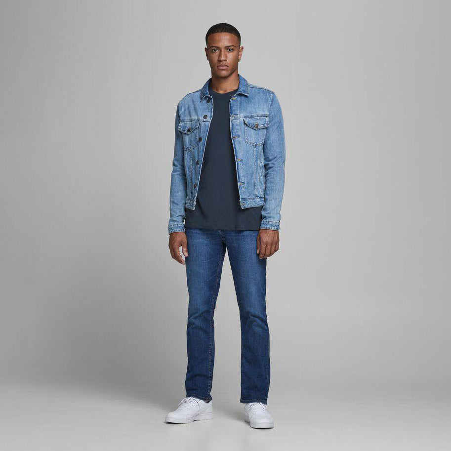 JACK & JONES Organic Cotton Basic T-Shirt in NAVY