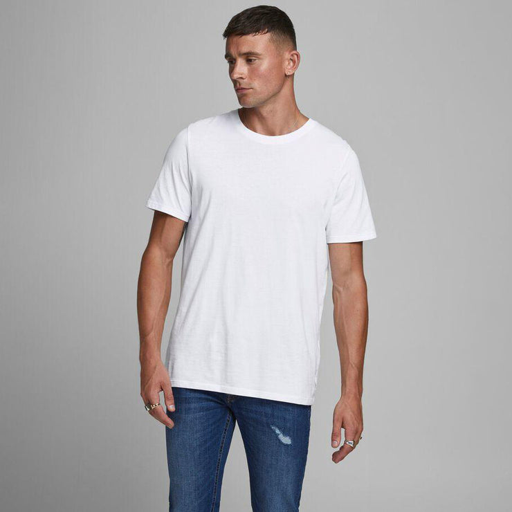 JACK & JONES Organic Cotton Basic T-Shirt in WHITE