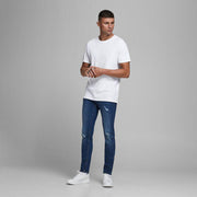 JACK & JONES Organic Cotton Basic T-Shirt in WHITE