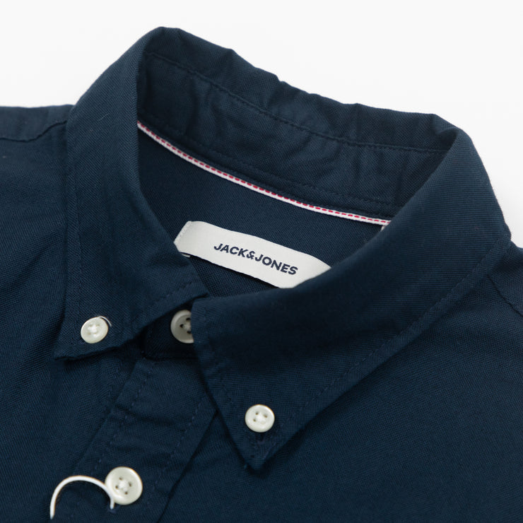 JACK & JONES Organic Cotton Slim Fit Shirt in NAVY BLAZER