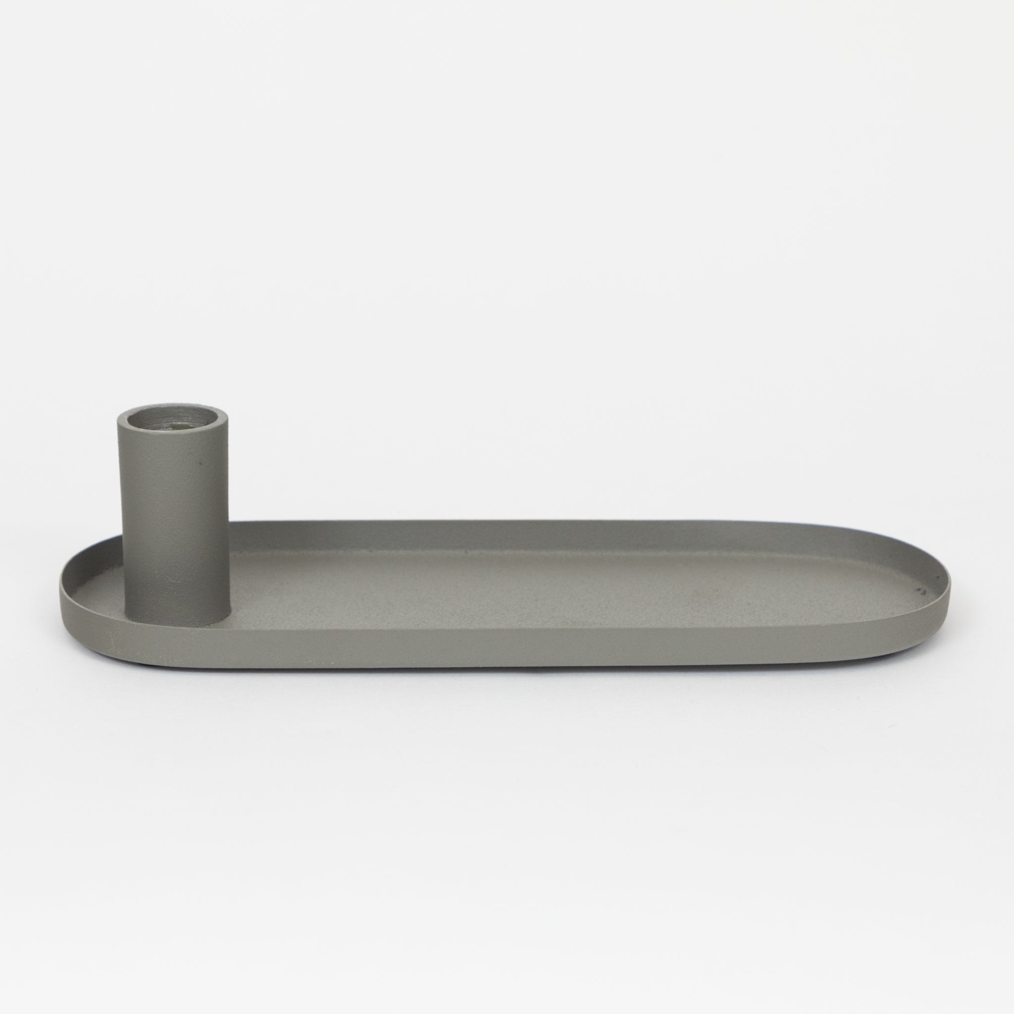 Ib Laursen Oval Dinner Candle Holder in DUSTY GREEN