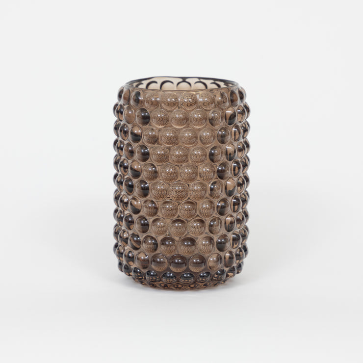 LIGHT & LIVING Palet Tall Glass Tealight Holder in DARK BROWN