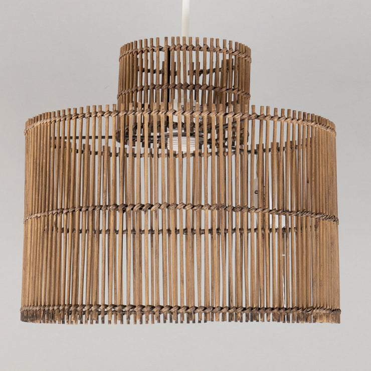 LIGHT & LIVING RODGER Bamboo Light Shade in BROWN (40cm Diameter)