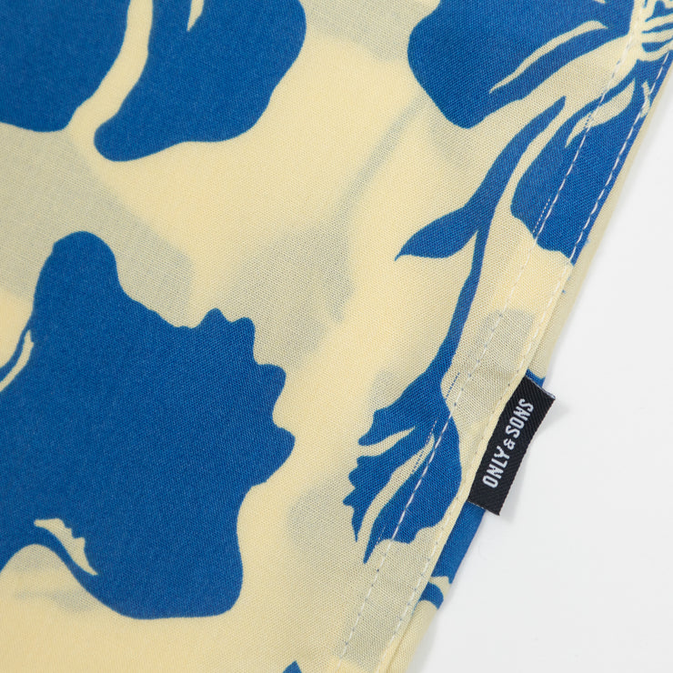 ONLY & SONS Resort Floral Shirt in OFF WHITE & BLUE