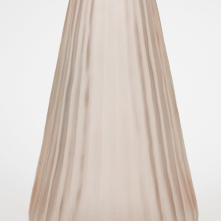 Ribbed Glass Christmas Tree Table Decor in BROWN